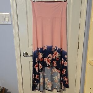 LuLaroe Olivia Skirt Pink and Blue